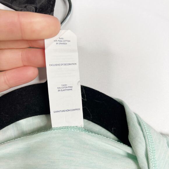 Ivivva by Lululemon Girls 6 Light Green Fours a Charm Wrap Top Pima Cotton Drape - Picture 9 of 11